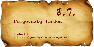 Bulyovszky Tardos névjegykártya